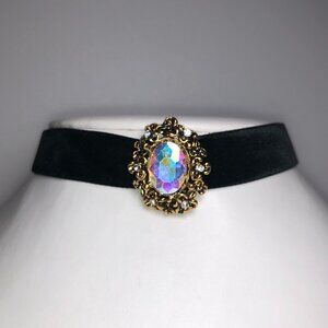 Amrita Black & Iridescent Choker Necklace